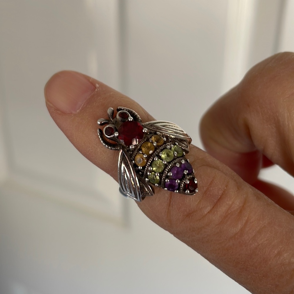 Samuel B STERLING SILVER BEE RING. Size 6